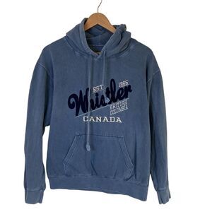 US Vintage Womens Whistler Canada Hoodie‎ Blue Size M Athleisure